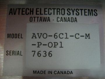 Avtech pulse generator model avo-6C1-c-m-p-OP1