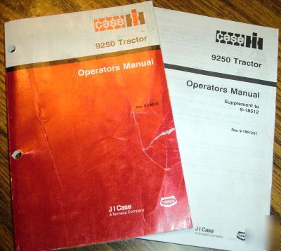 Case ih 9250 tractor operator's manual book