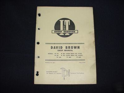 I&t david brown shop manual 770 780 880 990 1200 3800 &