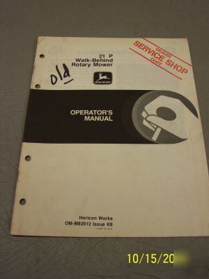 John deere operators manual dealer copy rotary mower