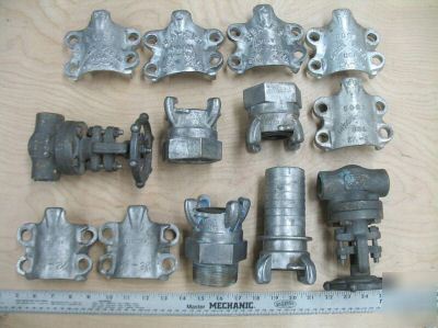 Lot of dixon & bonney forge pneumatic valves clamps