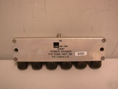 Lucent technologies m/a-com amp power divider ks-21604