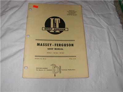Massey ferguson MF1080 MF1085 tractor manual
