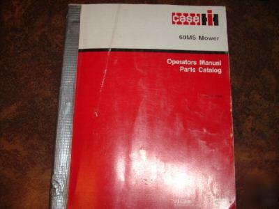 Operator's manual, parts catalogue, case mower tractors