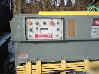 Rouselle hydraulic shear, 10 foot wide capacity
