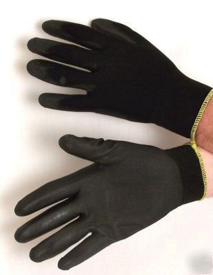 144 prs pu coated nylon shell work gloves size 19807 s
