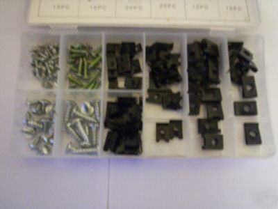 170PC fender clip u-clips & screw assortment set