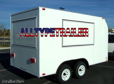 2008 enclosed cargo utility catering concession trailer