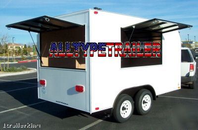 2008 enclosed cargo utility catering concession trailer