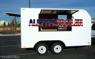 2008 enclosed cargo utility catering concession trailer