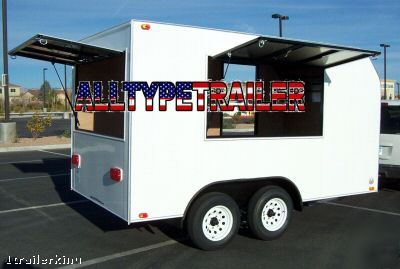 2008 enclosed cargo utility catering concession trailer