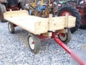 327: farm built wagon for tractor with wood floor 