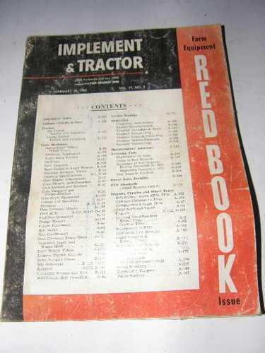 Implement & tractor red book 1962 power farm equipment