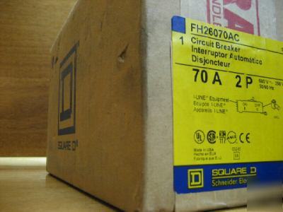 New square d i-line FH26070AC 70 amp 70AMP 70A breaker 