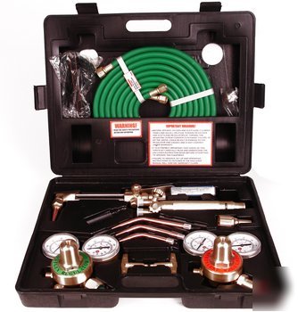 New torch cutting kit oxygen and acetylene regulator