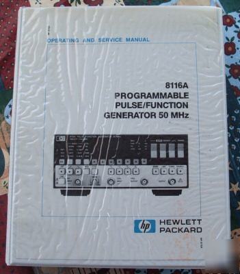 Original hp 8116A service / operating manual HP8116A