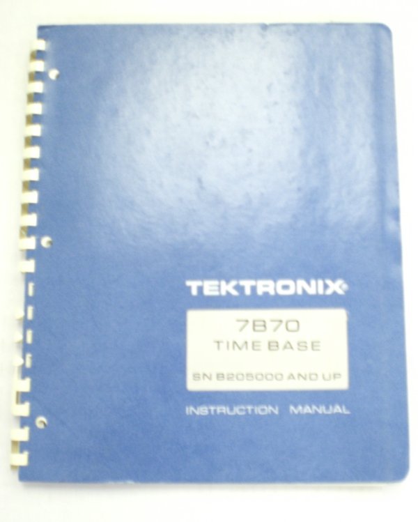 Tektronix 7B70 time base instruction manual - $5 ship 