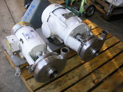 Lot of 2 tri-clover ss centrifugal pumps