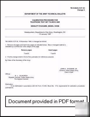 Agilent hp 3555B audio level meter calibration manual