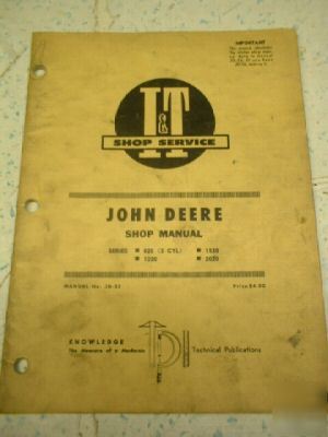 Deere i&t 820 3 cylinder 1020 1520 2020 tractor manual