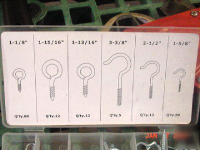 Eye bolt assortment 151 pc-plastic case $10.00 