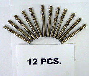 New (12) #21 cobalt stub drills - precision twist