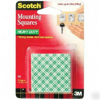 1 pkg of six 3M scotch foam mounting squares 2