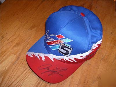 2 x indy 500 champ arie luijendijk autographed hat 1998