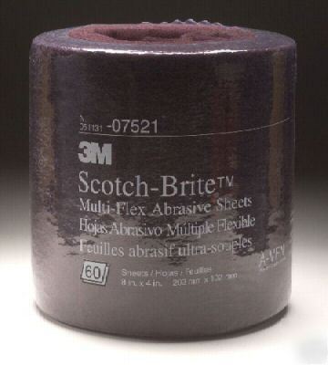 3M scotch-brite multi-flex gold abrasive 60SHEETS 07523