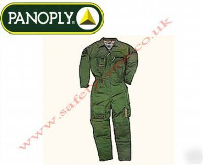 Green overalls boilersuit, knee pad pockets small
