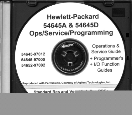 Hp 54645A 54645D 3VOL pdf manual set HP54501A HP54645D