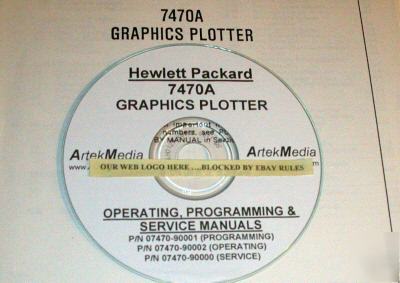 Hp 7470A operating, programming & service manuals (3)