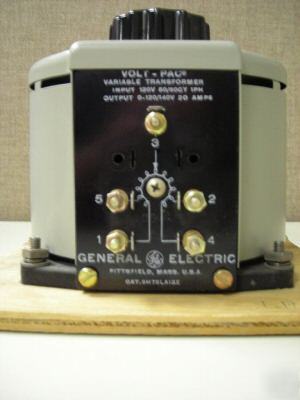 New general electric volt- pac variable transformer