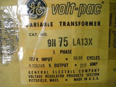 New general electric volt- pac variable transformer