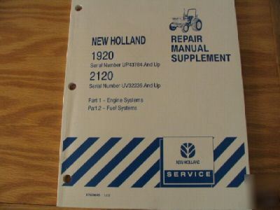 New holland 1920 2120 tractors repair manual supplement