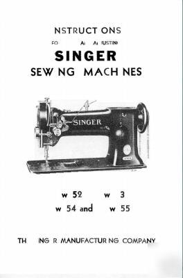 Singer 111W 152/3/4/5 industrial sewing machine manual