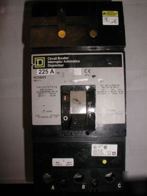 Square d KC34225 circuit breaker 225 amp 3 pole 480V