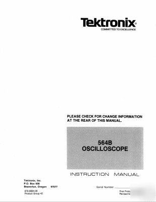 Tek tektronix 564B operation & service manual