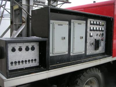 40 kw generator with light set, 6 cylinder gas motor