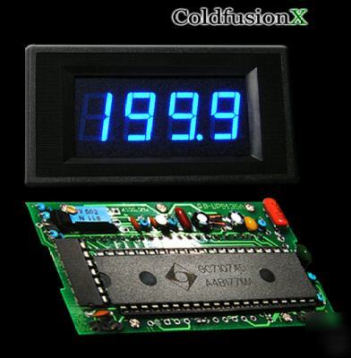 Blue led dc 0-200V digital volt voltage meter panel