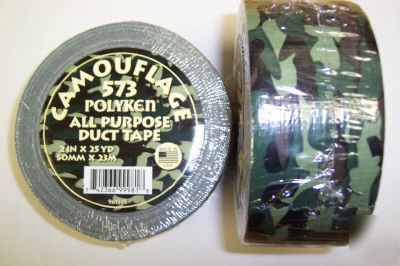Camouflage duct tape 75 feet all purpose green