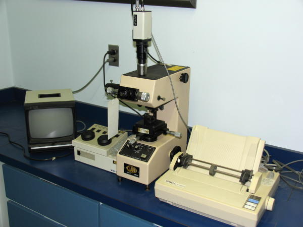 Clark microhardness tester w/tv measuring device