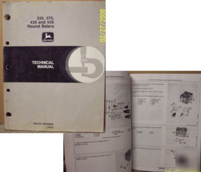 John deere 435 535 round baler operator's manual