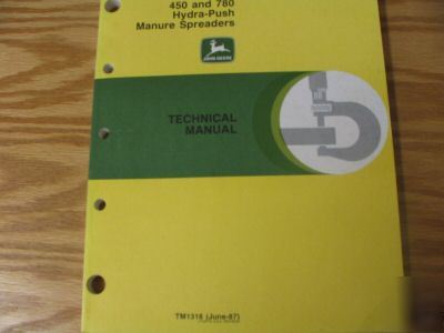 John deere 450 & 780 manure spreaders technical manual