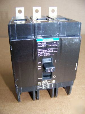 New siemens BQD350 3POLE 50AMP 480V circuit breaker 