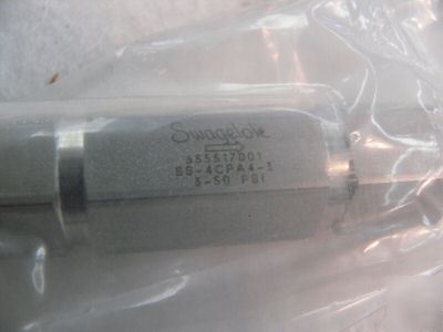 New swagelok hydraulic check valve ss-4CPA4-3, 3-50PSI