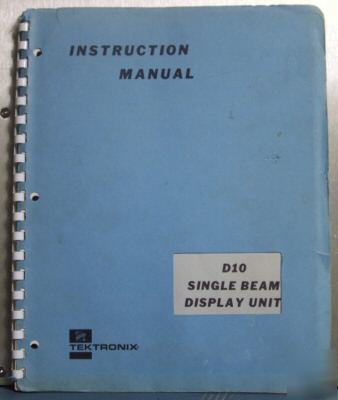 Tek tektronix D10 original service/operating manual