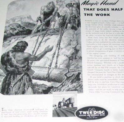 Twin disc tractor clutches-cave men-racine -3 1942 ads