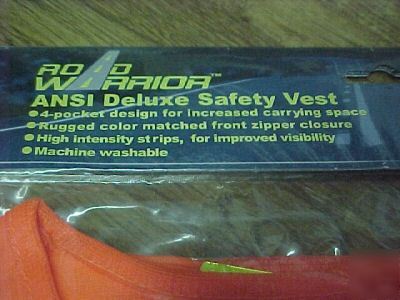 Road warrior ansi deluxe safety vest size l