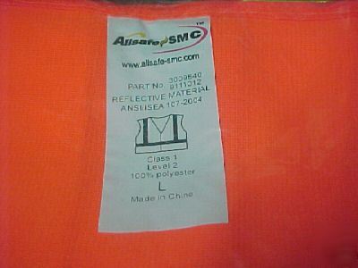 Road warrior ansi deluxe safety vest size l